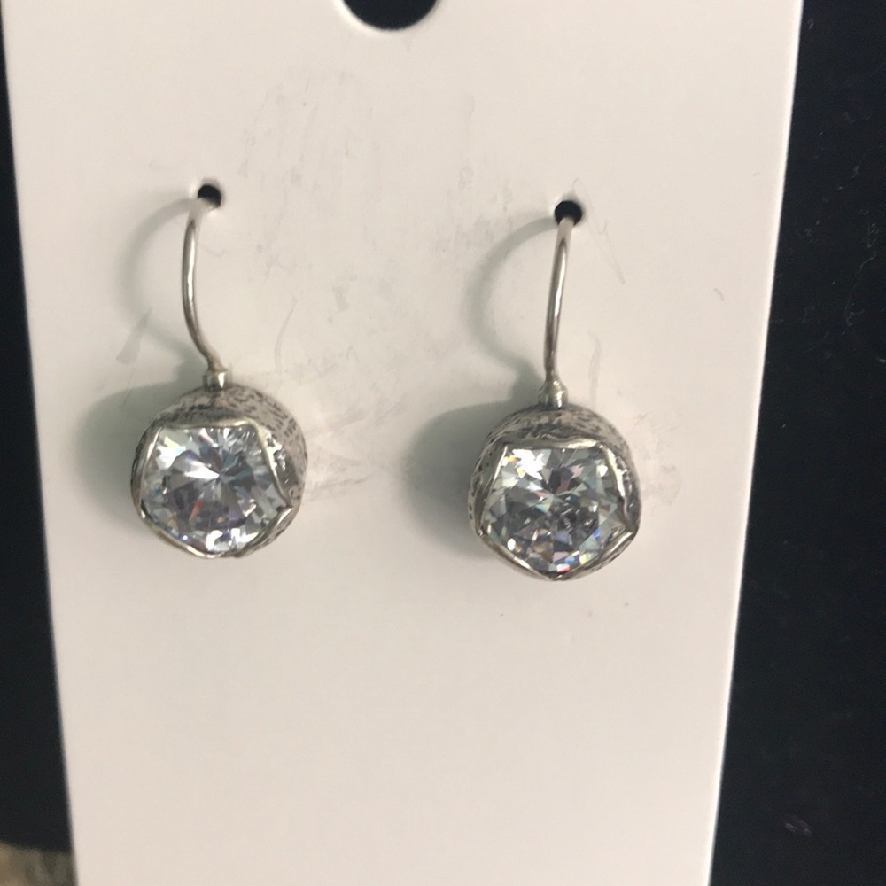 Silpada  Earrings Cinema Star Cubic Sterling